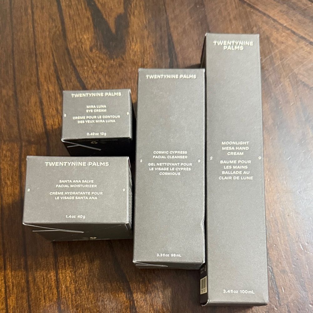 TwentyNine Palms Luxury Skincare Set | Cleanser Moisturizer Eye & Hand Cream